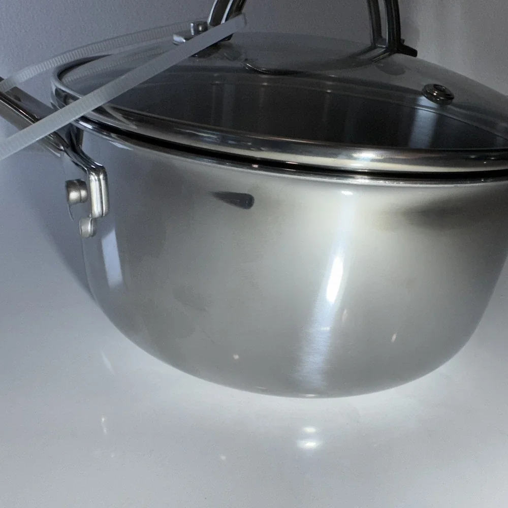 VIKING 3 Ply Stainless Steel Saucepan 2.25 Qt NEW Glass Lid Vent Inudction